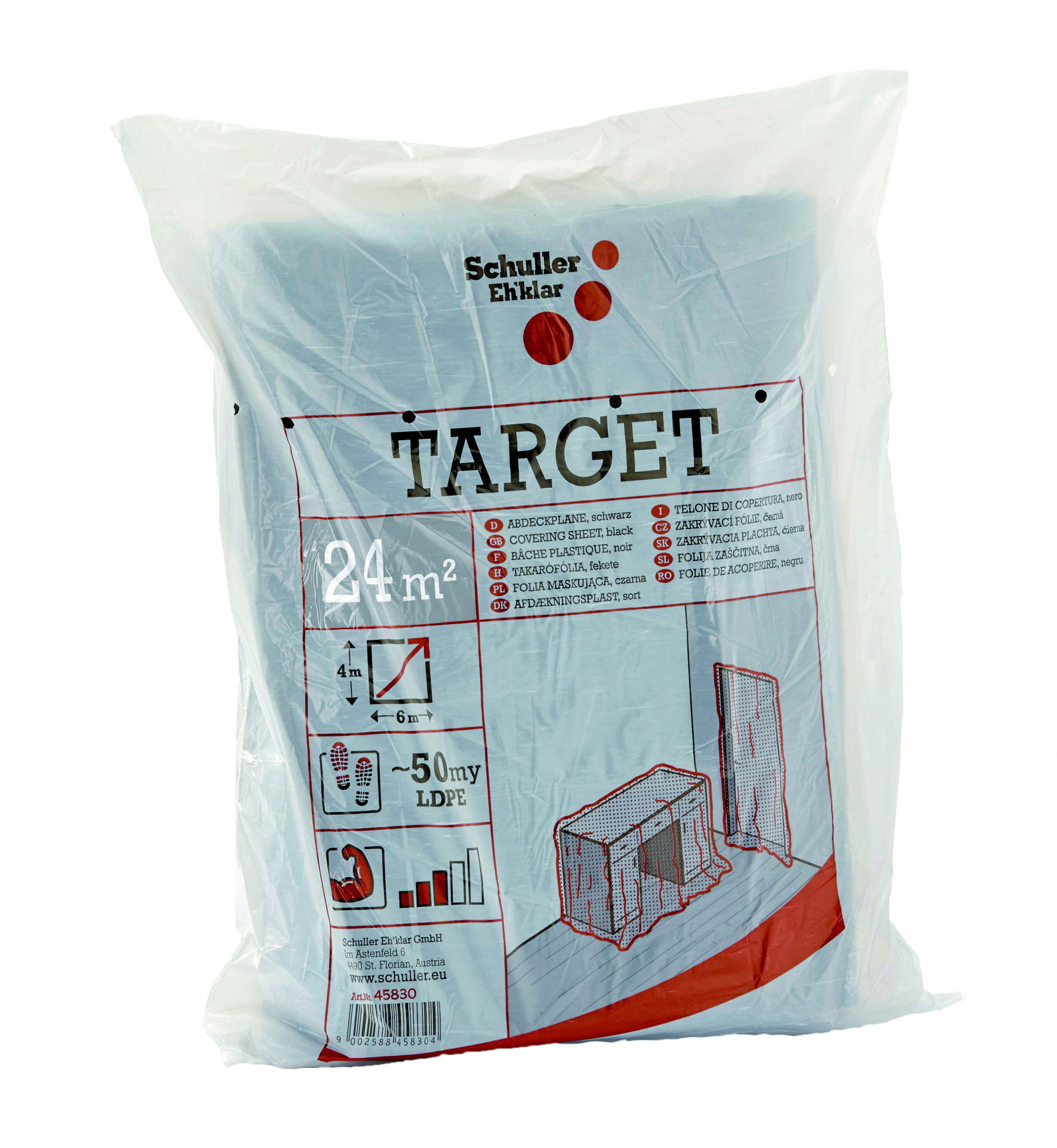 Schuller TARGET S50 BLACK takarófólia, LDPE, fekete, 50 my, 4 m x 6 m termék fő termékképe