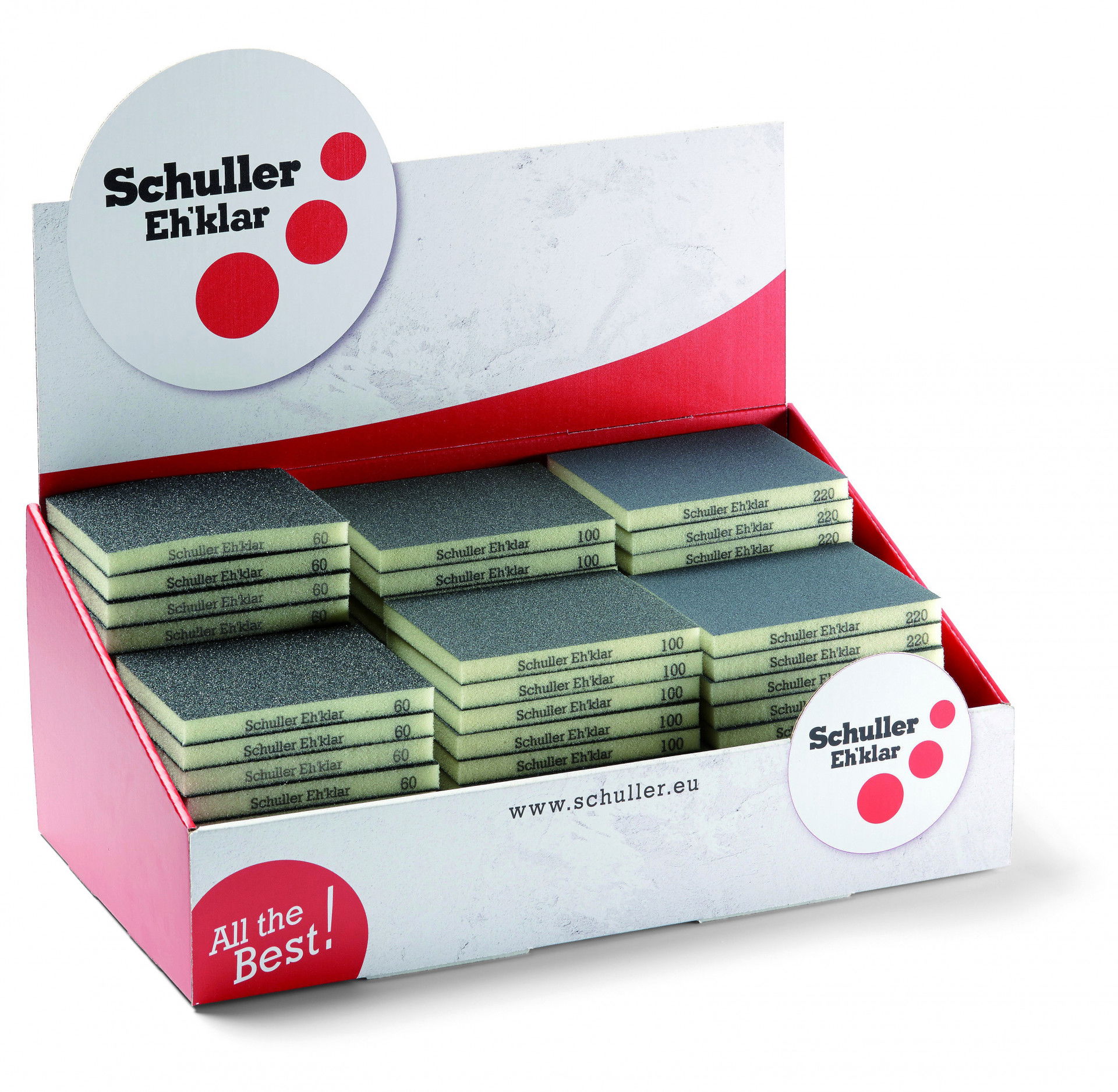Schuller SOFTCUT FLEX SET csiszolószivacs, 125 x 100 x 12.5 mm, P60 / P100 / P220, 75 részes termék fő termékképe