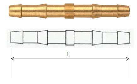 (SV13M) 13 mm csatlakozású kettős tömlővég, hosszú termék fő termékképe