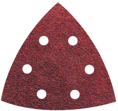 Abraboro 94 x 94 mm delta csiszolópapír 6 lyukkal, 80-as szemcseméret, 50 db/csomag termék fő termékképe