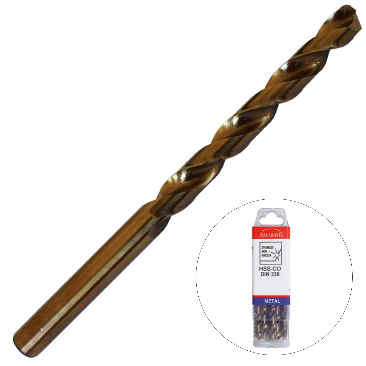 Abraboro 3.8 x 75 / 43 mm HSS-Co fémcsigafúró X-Pack, 10 db/csomag termék fő termékképe