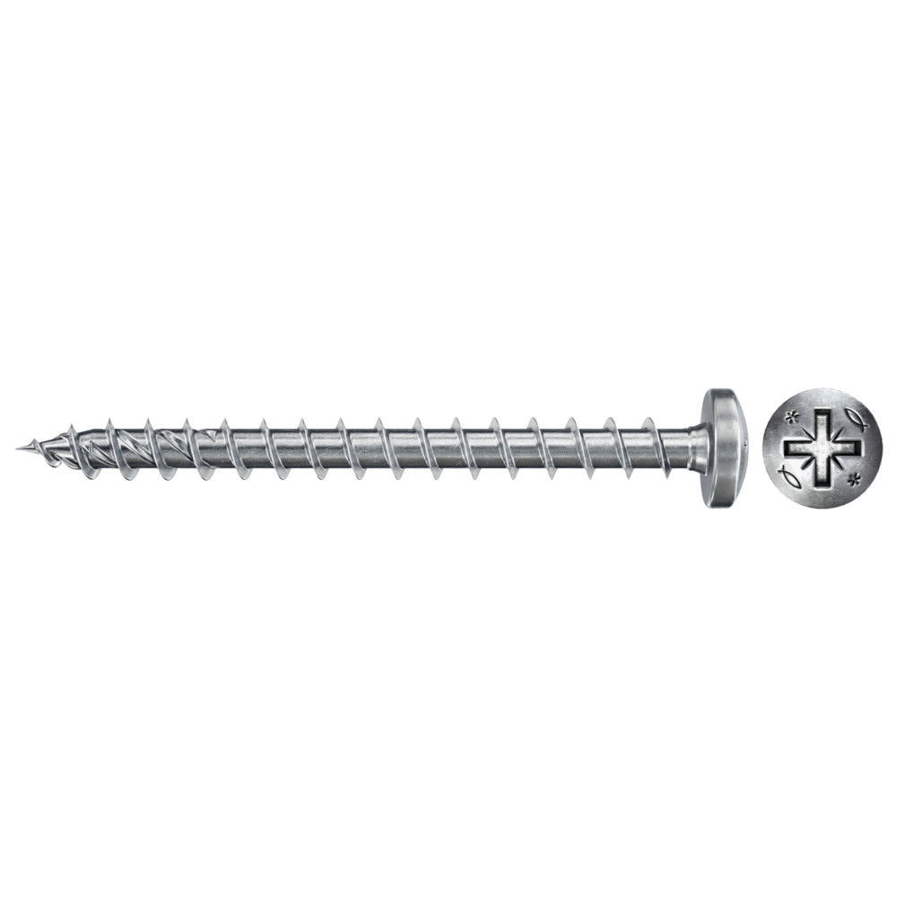 Fischer FPF II PZF 4.5 x 35 BC 200 lencsefejű, kékre horganyzott végigmenetes forgácslapcsavar, PZ behajtással, 200 db/csomag termék fő termékképe