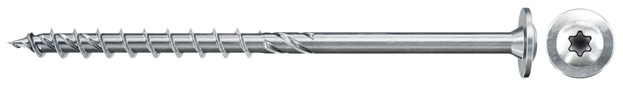 Fischer PowerFast FPF II WTP 6.0 x 240 BC 100 lapos fejű, kékre horganyzott részmenetes forgácslapcsavar TX behajtással, 100 db/csomag termék fő termékképe