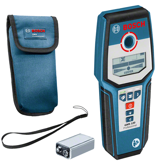 Bosch GMS 120 kereső műszer (1 x 9 V 6LR61 elemmel) termék fő termékképe