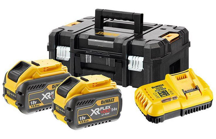 Dewalt DCB118Y2T 18/54V 2 x 12.0 Ah XR FLEXVOLT akku csomag TSTAK kofferben termék fő termékképe