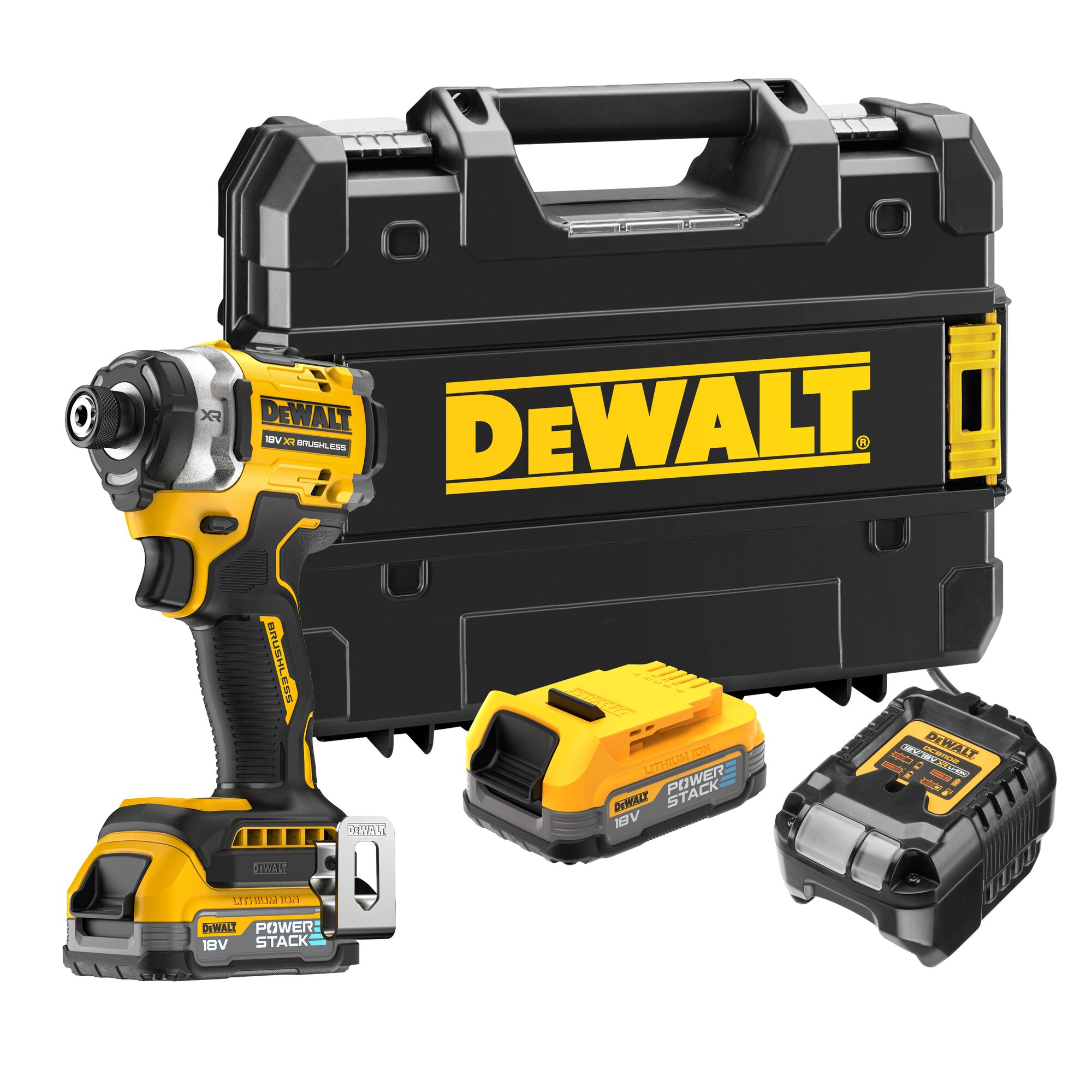 Dewalt DCF860E2T akkus ütvecsavarozó (2 x 1.7 Ah Powerstack Li-ion akkuval, TSTAK kofferben) termék fő termékképe